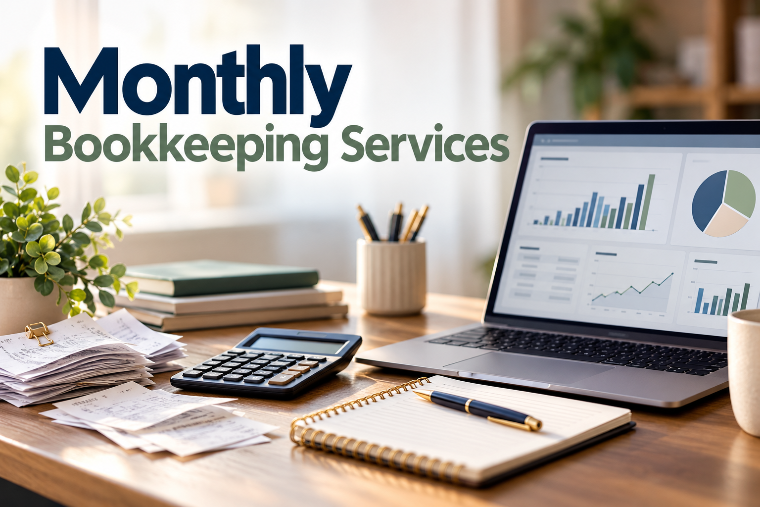 monthly bookkeeping workspace
